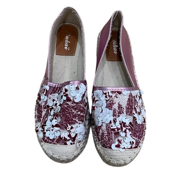 PINKAÏ sequin espadrilles in pink - Picture 1 of 8